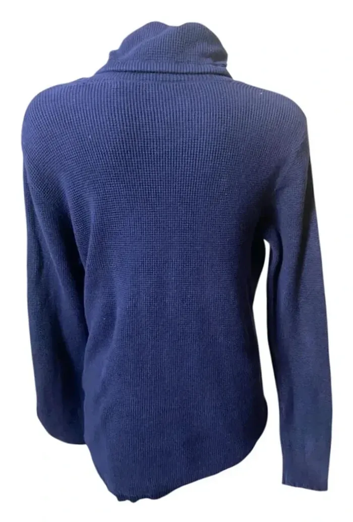 Pull Ralph Lauren Bleu Marine à Liens Col Cheminée – Taille XL (42/44) - photo numéro 2
