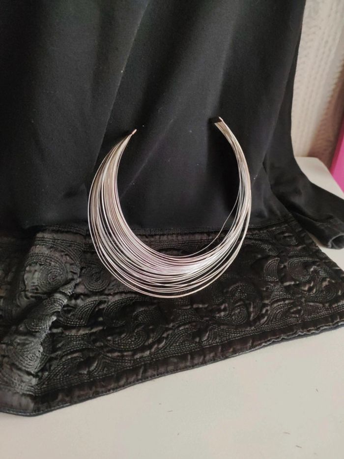 Ras du cou collier en métal multicouche - photo numéro 2