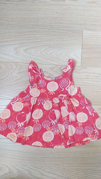 Robe été orange fruits 6 mois