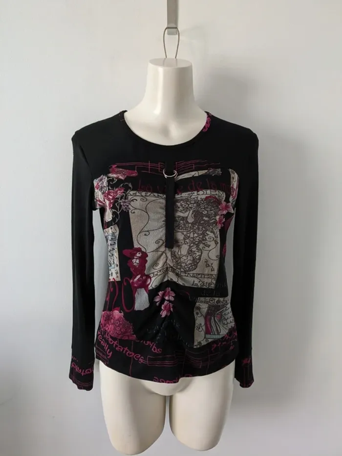 Haut t-shirt manches longues - Planète interdite - taille 38