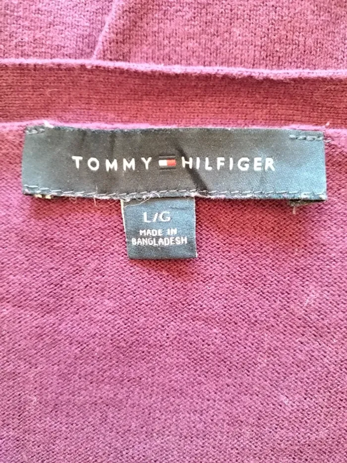 Pull Femmes Col V Tommy Hilfiger - Taille L - photo numéro 6