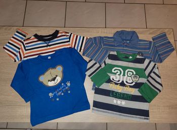 Lot de 4 hauts garçon en 12 mois
