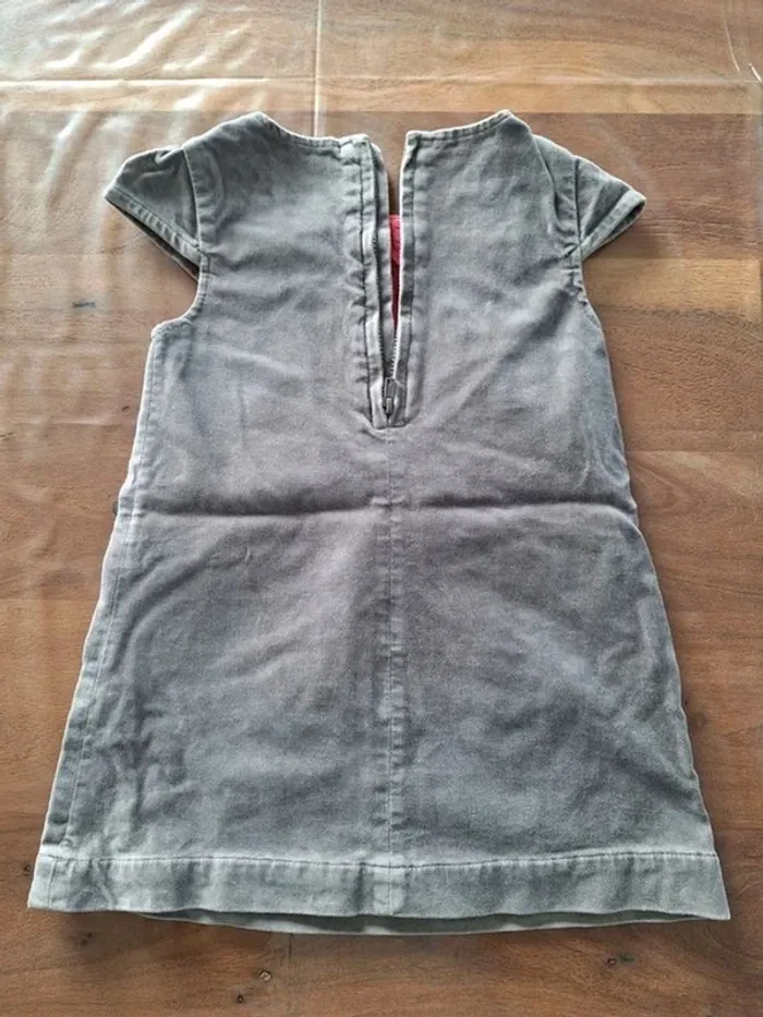 Robe velours taupe Obaïbi 23 mois - photo numéro 3
