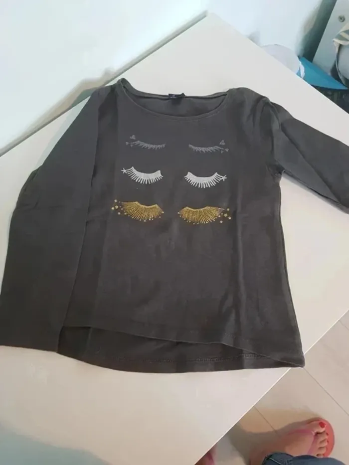 Tee shirt manches longues Kiabi