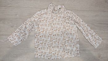 Sous pull beige à motifs marrons 23 mois