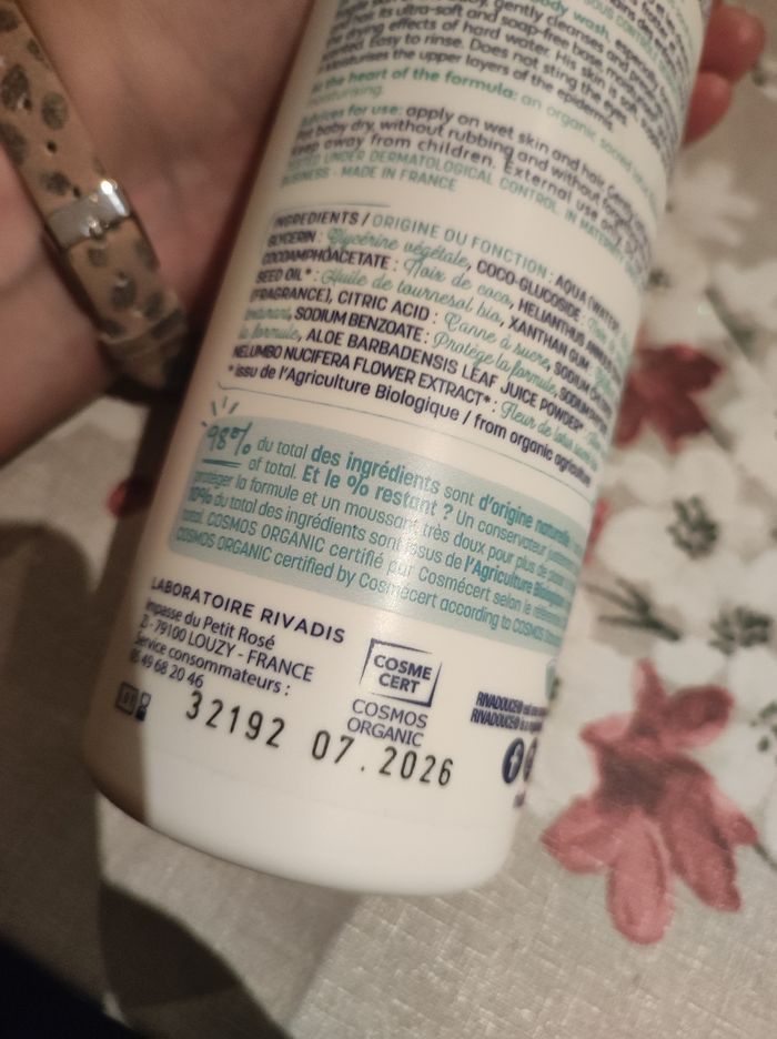 Gel lavant doux Rivadouce bébé bio neuf - photo numéro 5