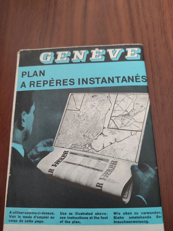 Ancien plan de Genève à repères instantanés