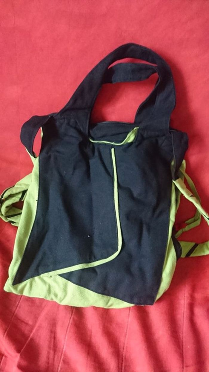 Sac éthnique vert et noir - photo numéro 2