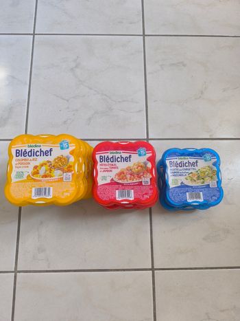 Lot de 9 plats blédichef 15 mois