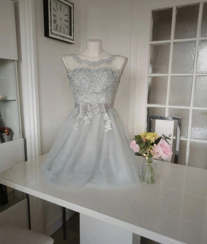 🩶🩷Magnifique Robe De Soirée Courte 🩷🩶 - photo numéro 7