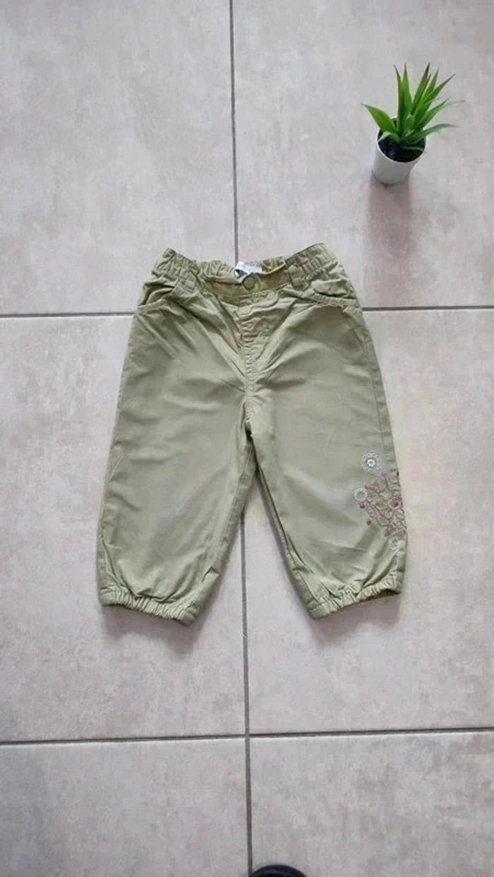 Pantalon doublé kaki chaud 12 mois in extenso