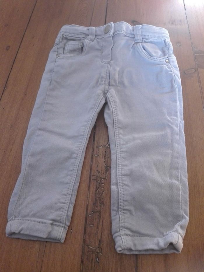 Jean denim gris bébé fille 6 mois