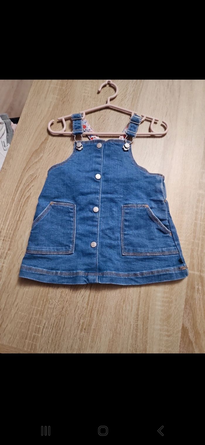 Robe jeans à bretelle