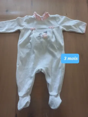 Pyjama velour 3 mois
