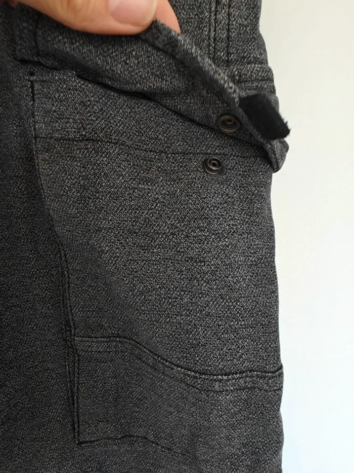 Pantalon cargo homme gris chiné - photo numéro 4