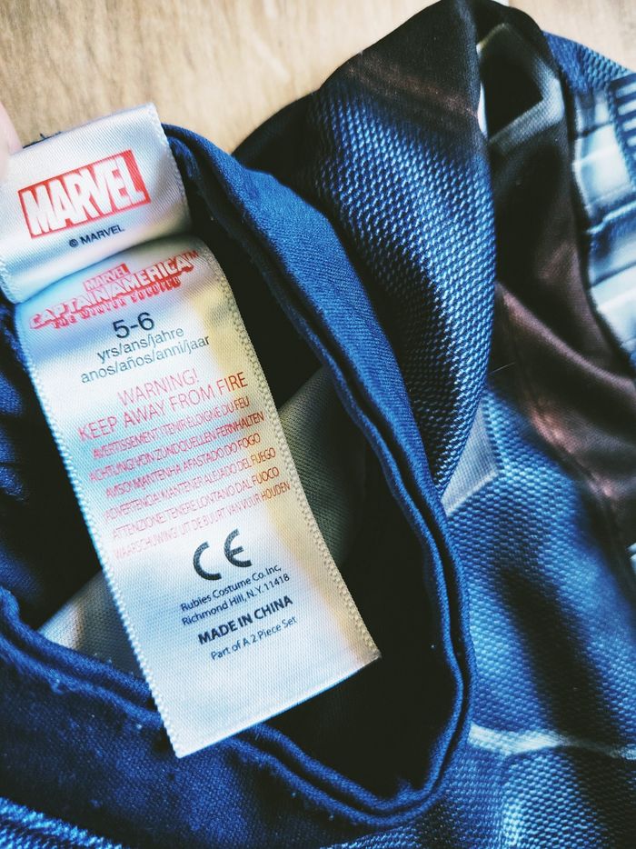 💫Déguisement /costume avec cagoule Captain America Marvel Avengers pour enfant - photo numéro 6