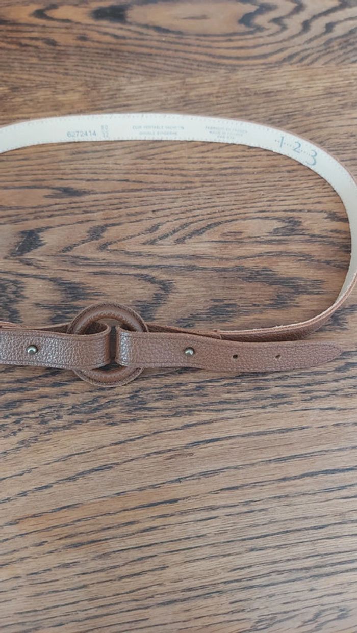 Ceinture 1un2deux3trois marron en cuir  80cm - photo numéro 7