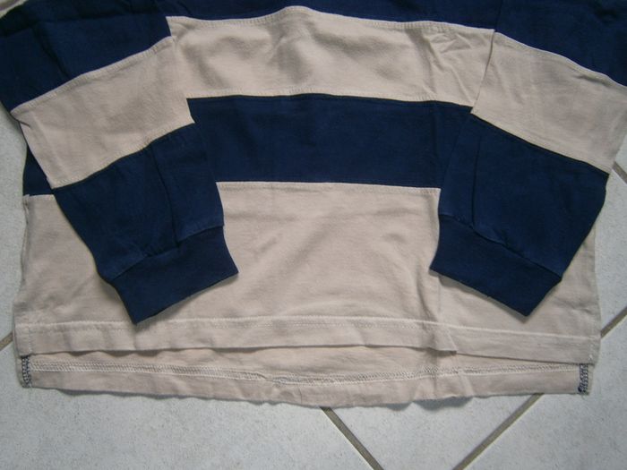 Polo ML rayé marine/beige 12 ans - photo numéro 4