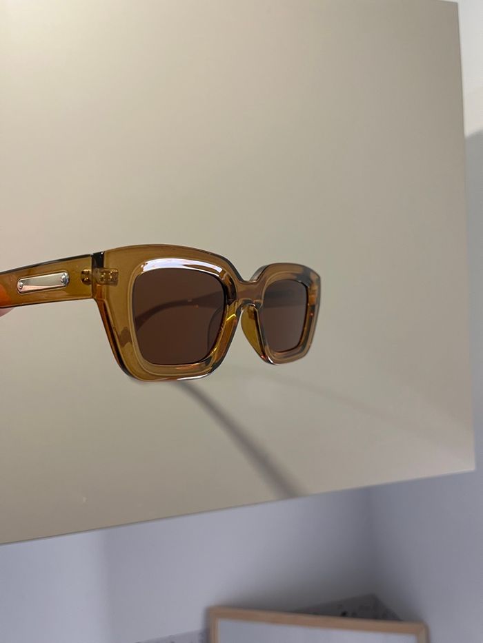 Lunette soleil tendance style rétro vintage champagne bulle tea - photo numéro 4