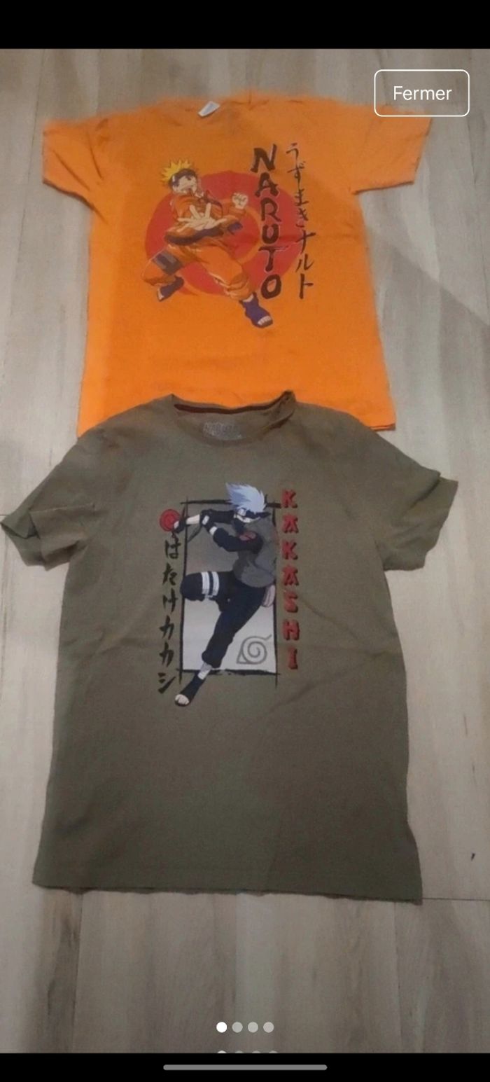 Lot de 2 Tshirt Naruto Shippuden Kakashi