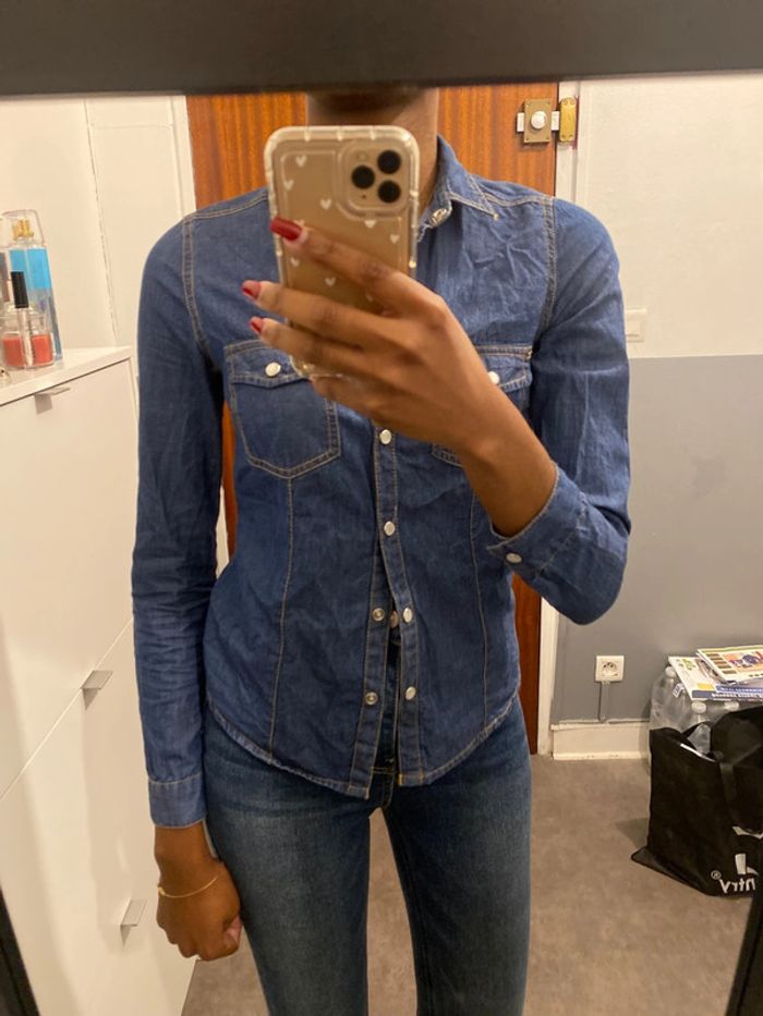 Chemisier en denim - photo numéro 2