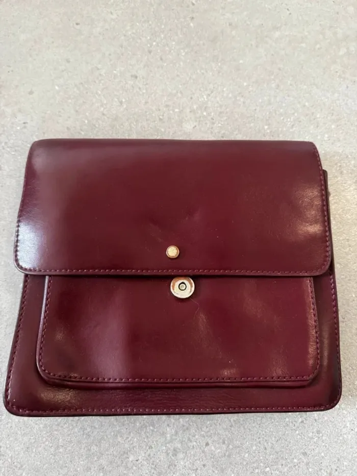 Sac à bandoulière bordeaux Petite Mendigote paris