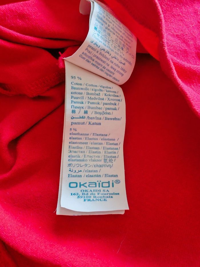 Sous-pull rouge coeur Okaïdi 6 ans - photo numéro 5