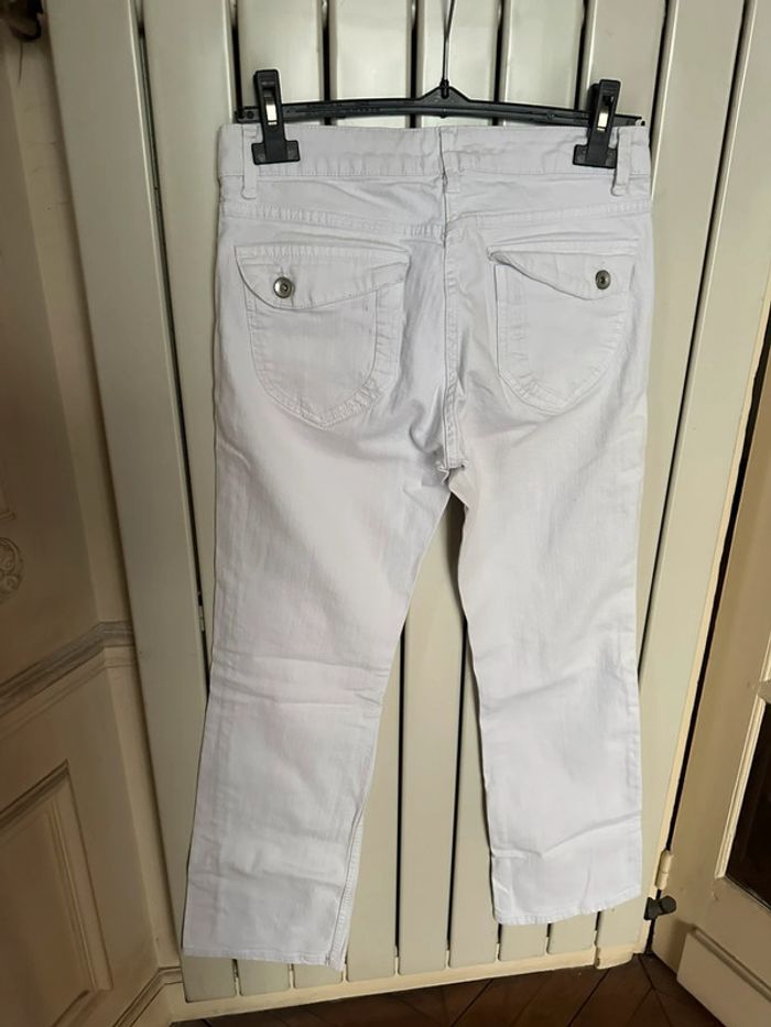 Jean blanc vintage etam taille basse 36 - photo numéro 3