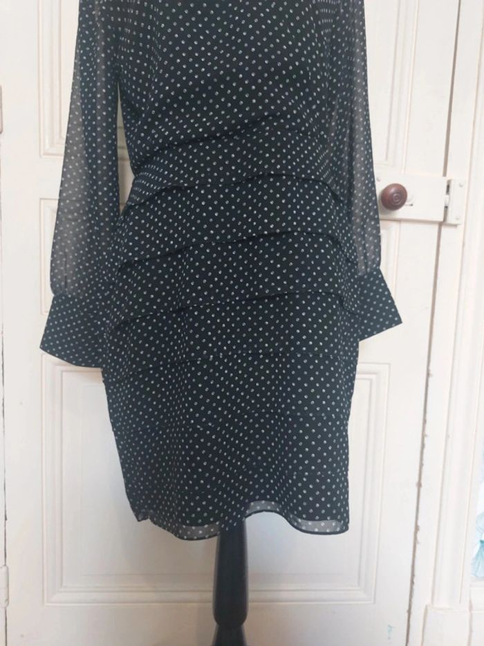 Robe à pois noire L - photo numéro 2