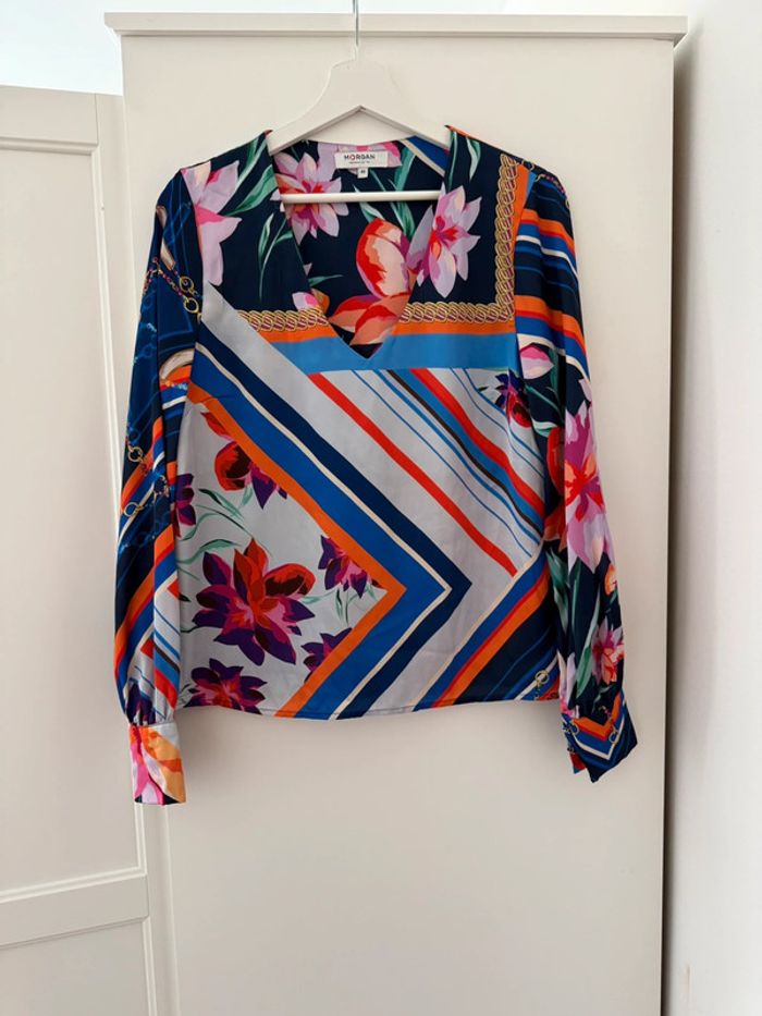 Superbe blouse fluide colorée Morgan 🌸 L 40 - photo numéro 6