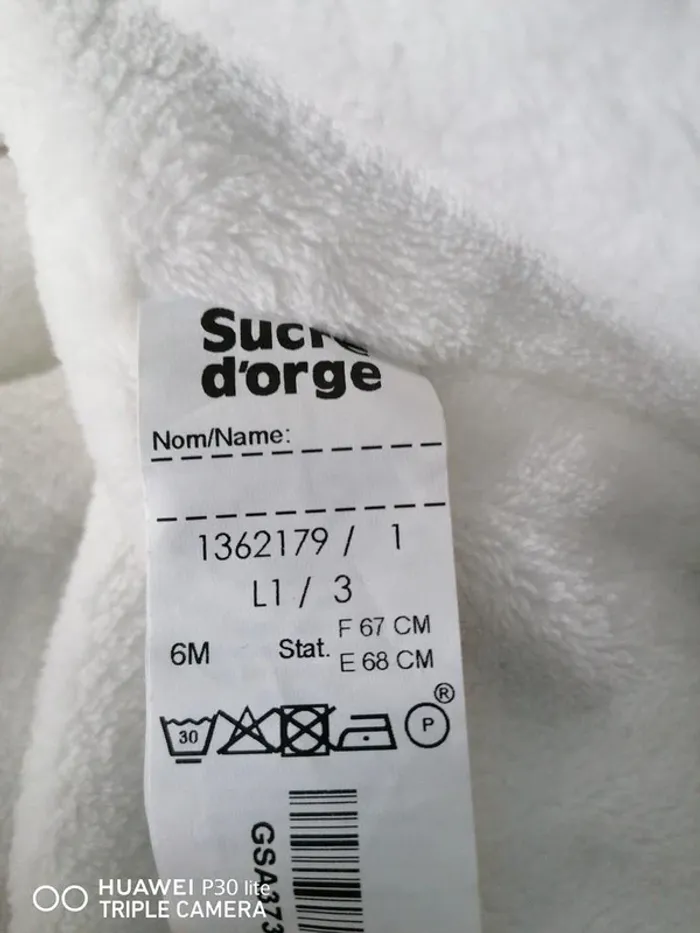 Veste coupe-vent Sucre d'orge – 6-9 mois – Beige/marron - photo numéro 3