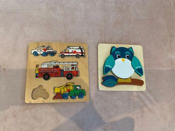 Lot de 2 puzzles en bois