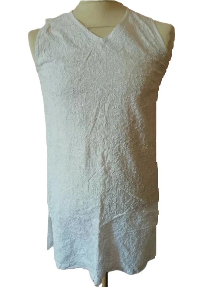 Robe Coline Blanche avec broderies Taille L