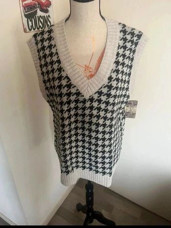 Super pull sans manche col en V made in Italy taille unique