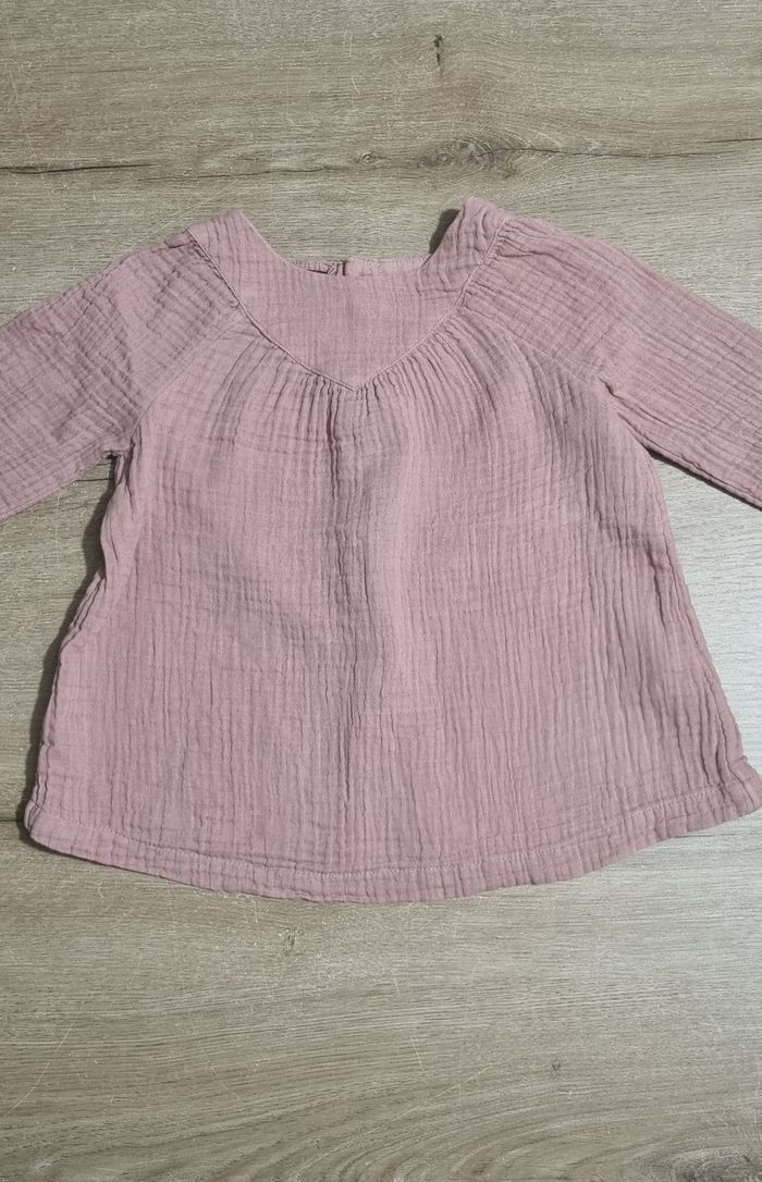 Blouse ML gaz de coton 24 mois - photo numéro 2