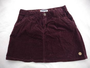 Jupe velours bordeaux 8 ans