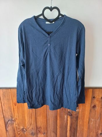 Tee-shirt manches longues bleu