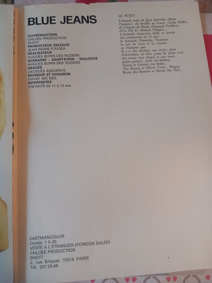 Affiche et synopsis du film : Blue jeans - photo numéro 3