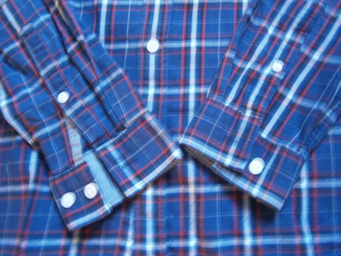 Chemise à carreaux bleu marine JULES Taille M - photo numéro 6