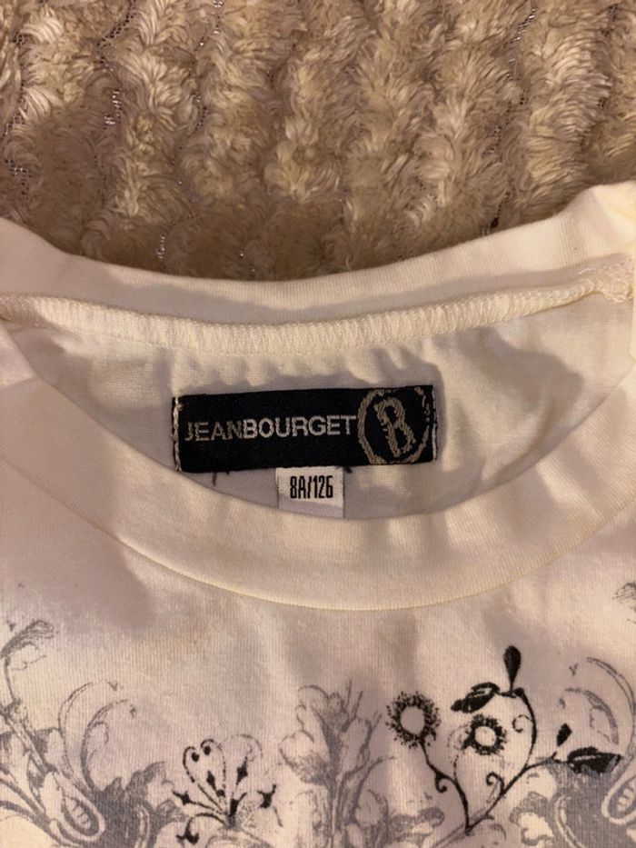 T-shirt Jean Bourget blanc imprimé Rock - photo numéro 3