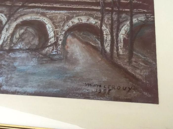 Vue sur le Pont Neuf Paris Encadrement sous verre bois doré ARTS' US Encadrements - photo numéro 7