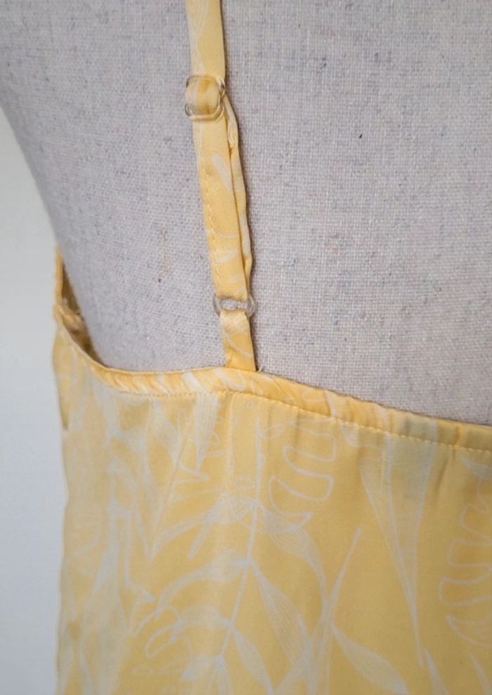 Débardeur caraco jaune et blanc à motifs feuilles Kiabi Taille M ou 36 38 - photo numéro 5