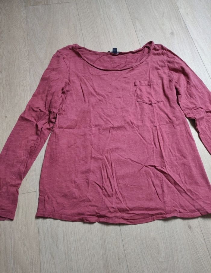 Tee-shirt manches longues de grossesse Kiabi taille 34/36 - photo numéro 4