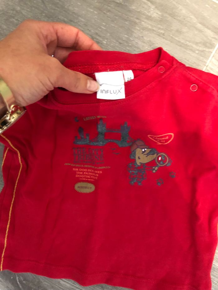 Teeshirt rouge manches longues 24 mois - photo numéro 2