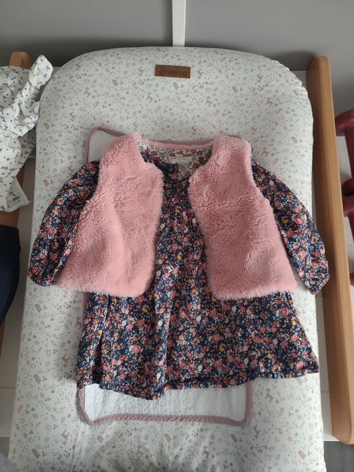 Ensemble robe + gilet 9 mois