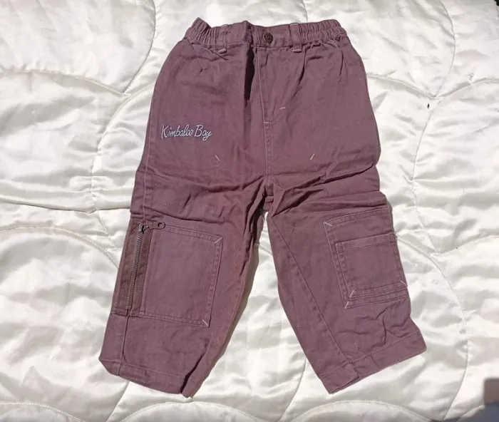Pantalon marron à poches taille élastique kimbaloo boy 24 mois