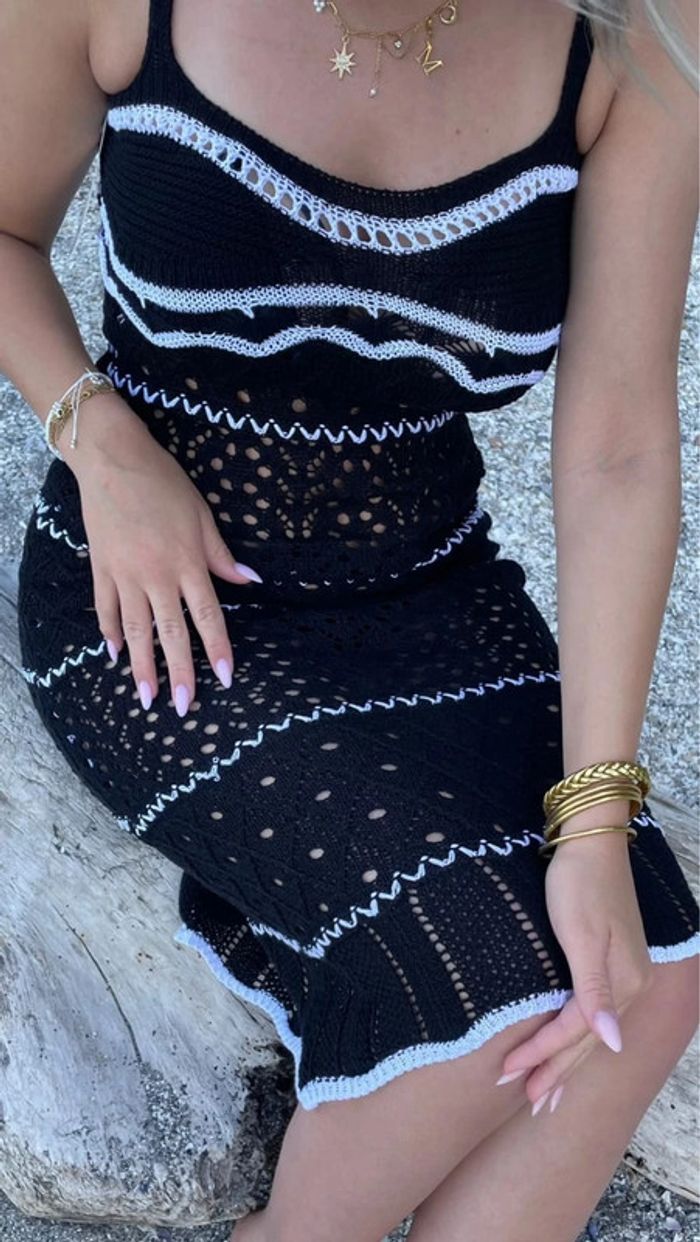 Robe de plage en crochet macramé - photo numéro 3