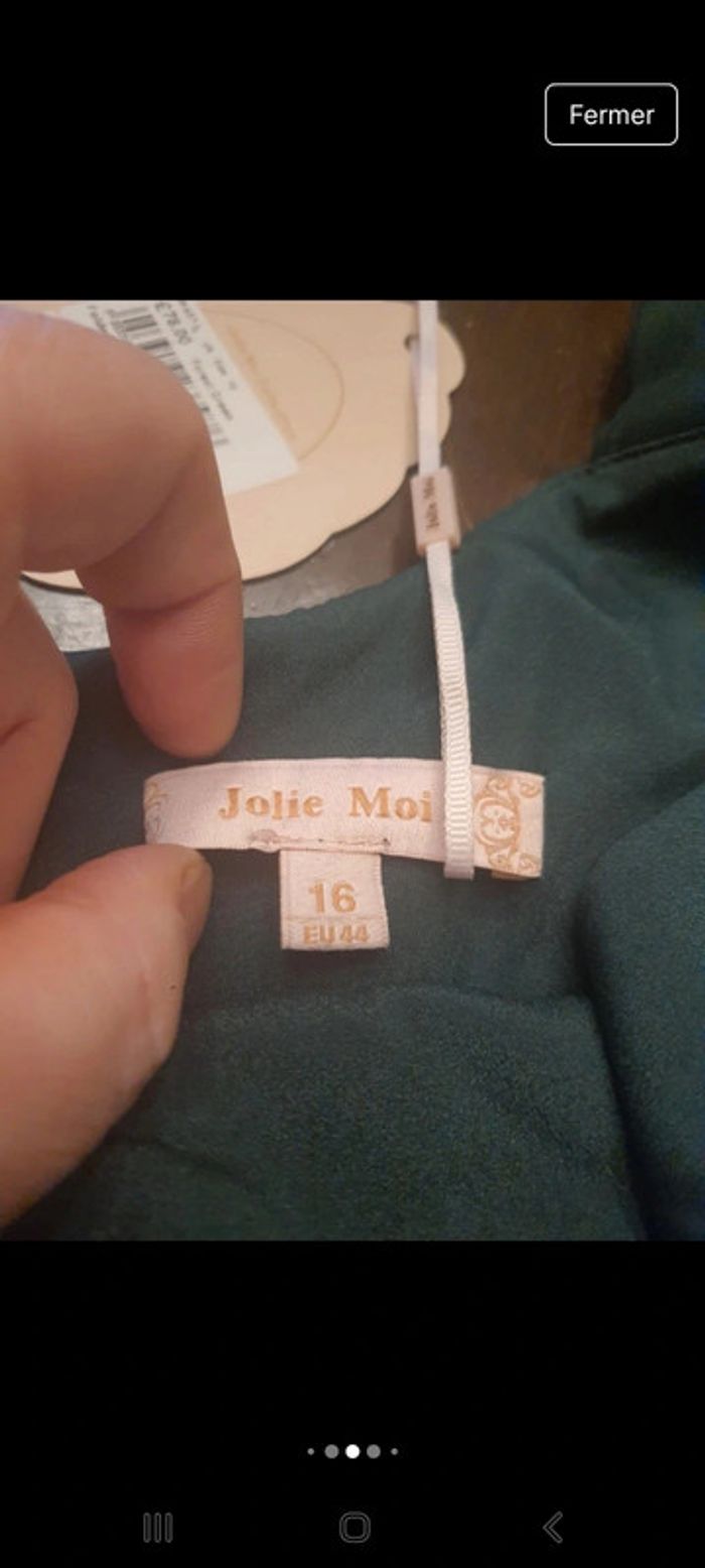 Robe de ceremoniem verte Jolie Moi Eur 44 neuve - photo numéro 11