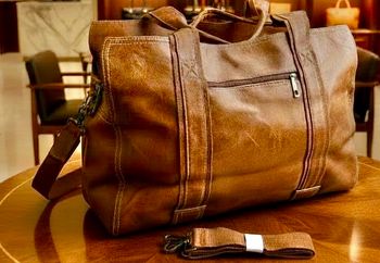 Joli sac de voyage en cuir pu lisse haute qualité 