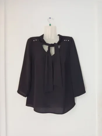 Blouse manches longues transparente femme w